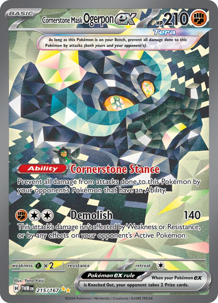 Cornerstone Mask Ogerpon ex (215/167) [Scarlet & Violet: Twilight Masquerade] | Eastridge Sports Cards & Games