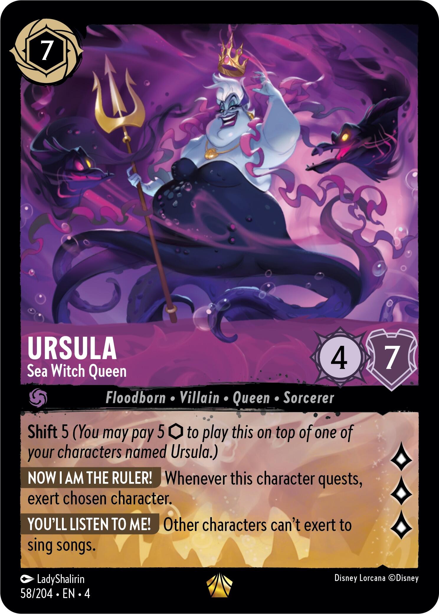 Ursula - Sea Witch Queen (58/204) [Ursula's Return] | Eastridge Sports Cards & Games