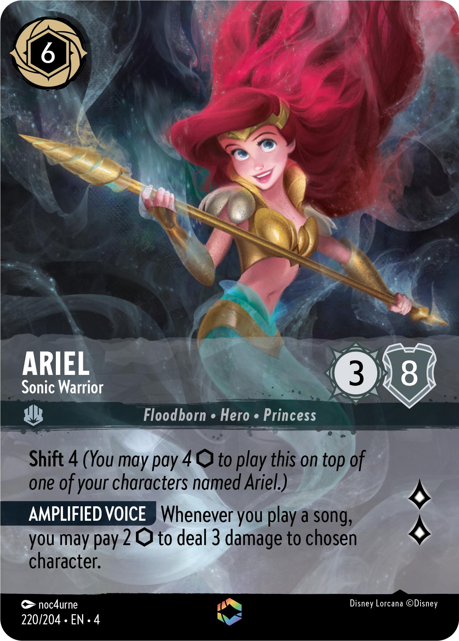 Ariel - Sonic Warrior (Enchanted) (220/204) [Ursula's Return] | Eastridge Sports Cards & Games