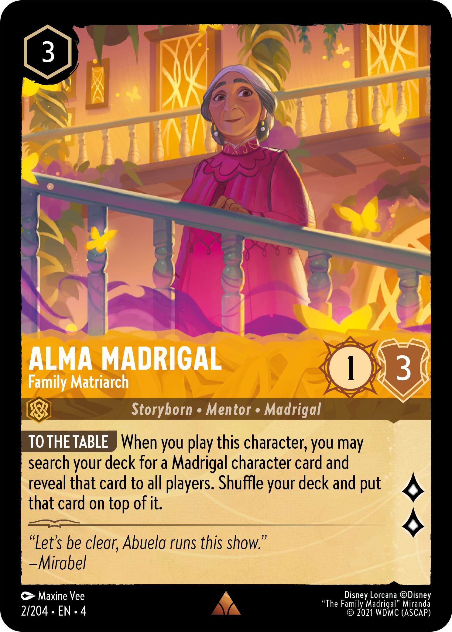 Alma Madrigal - Family Matriarch (2/204) [Ursula's Return] | Eastridge Sports Cards & Games