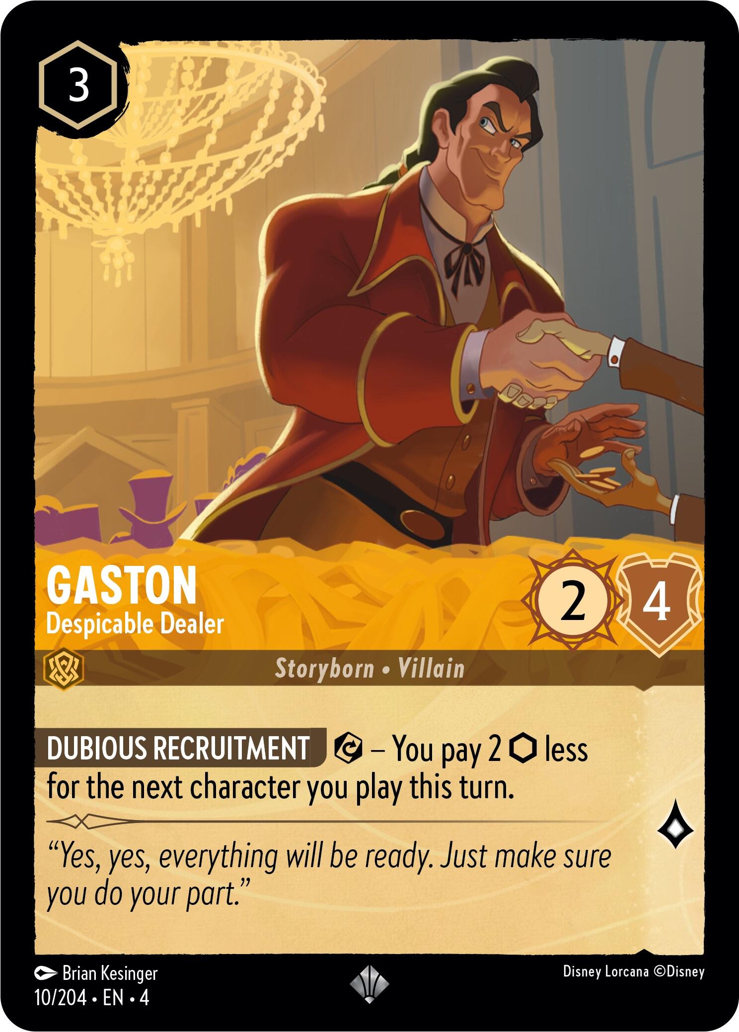 Gaston - Despicable Dealer (10/204) [Ursula's Return] | Eastridge Sports Cards & Games