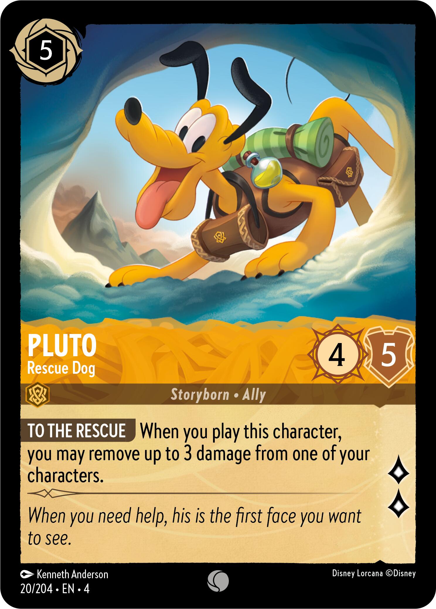 Pluto - Rescue Dog (20/204) [Ursula's Return] | Eastridge Sports Cards & Games