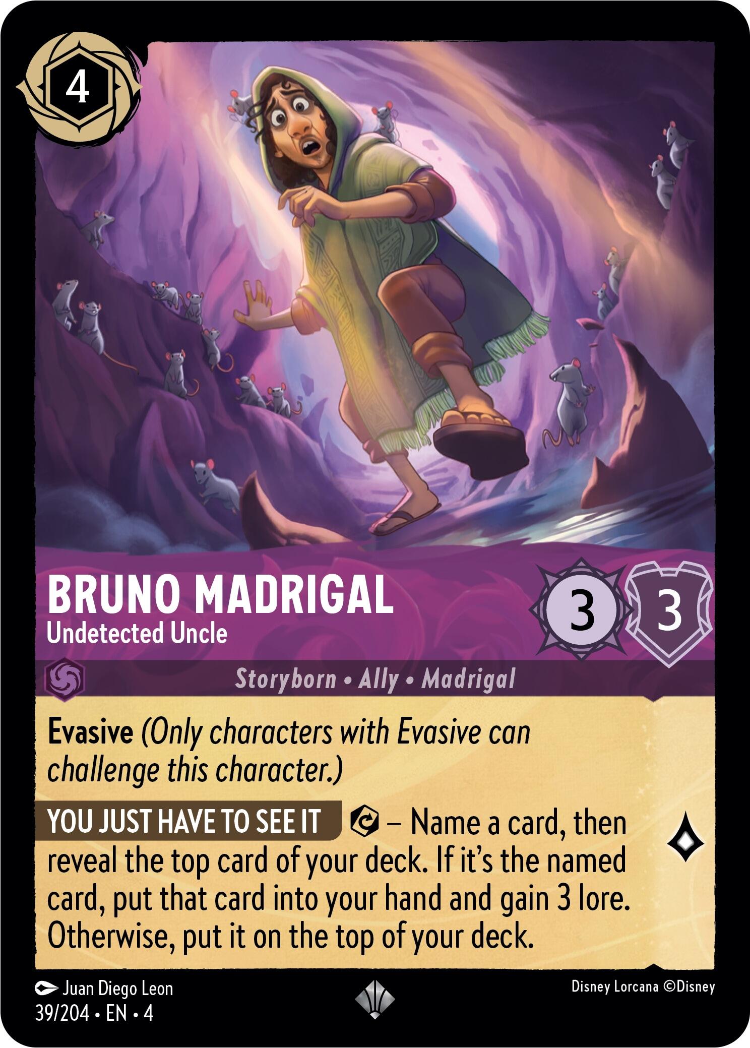 Bruno Madrigal - Undetected Uncle (39/204) [Ursula's Return] | Eastridge Sports Cards & Games