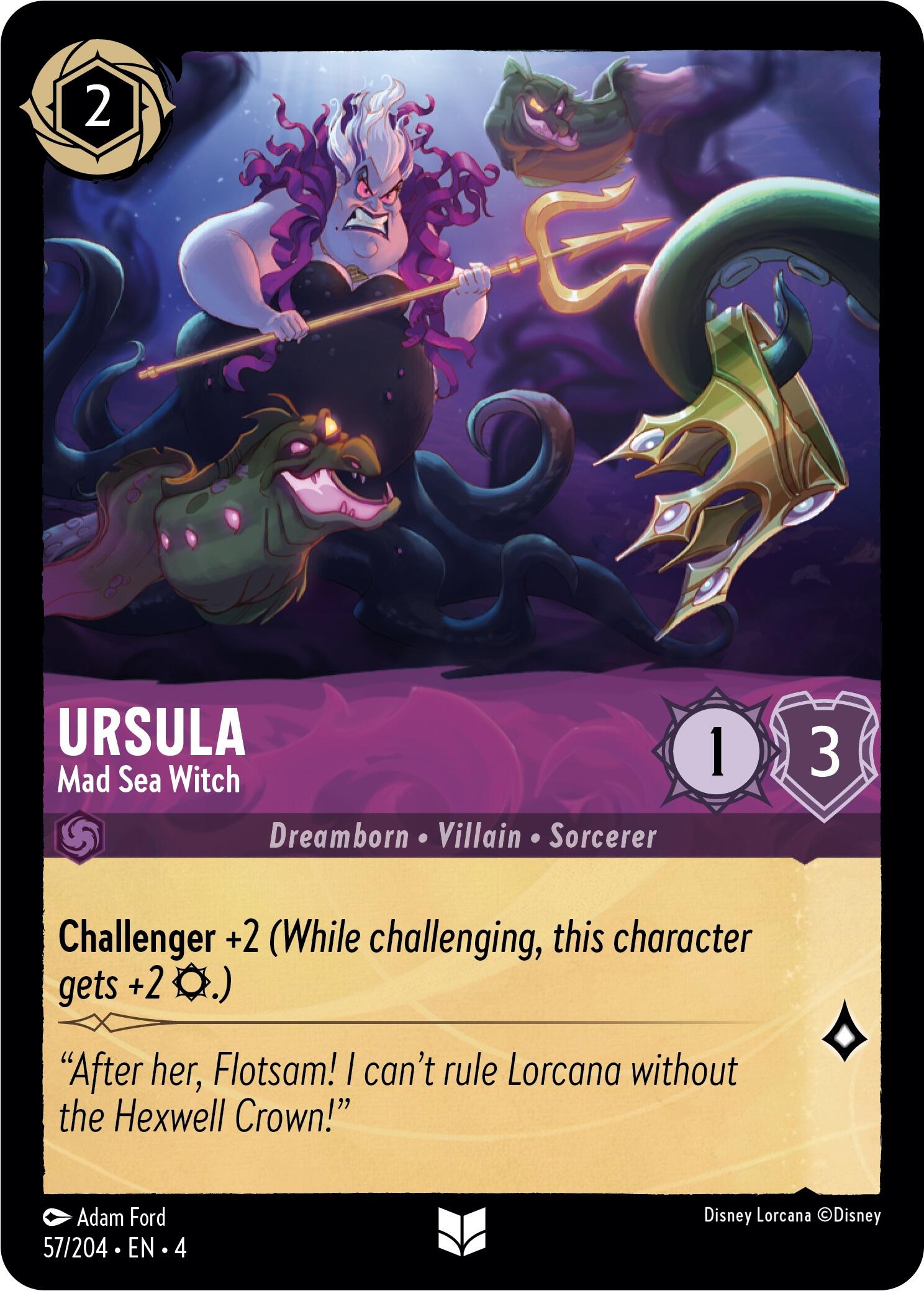 Ursula - Mad Sea Witch (57/204) [Ursula's Return] | Eastridge Sports Cards & Games