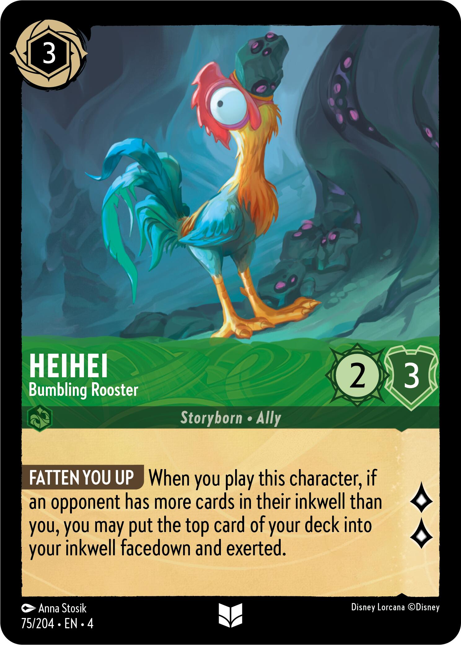 Heihei - Bumbling Rooster (75/204) [Ursula's Return] | Eastridge Sports Cards & Games
