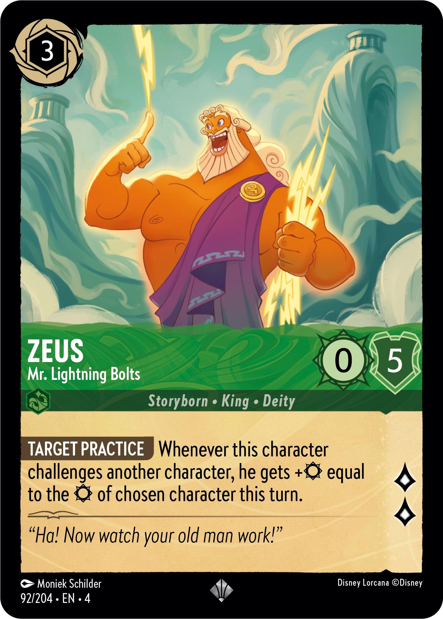 Zeus - Mr. Lightning Bolts (92/204) [Ursula's Return] | Eastridge Sports Cards & Games