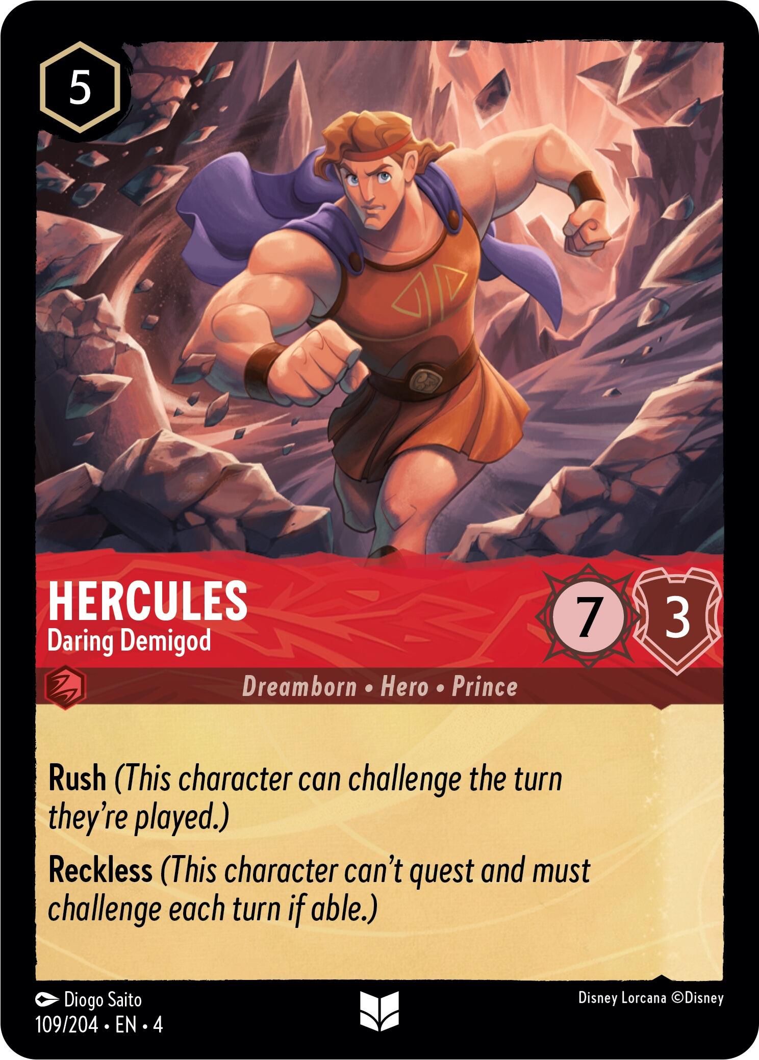 Hercules - Daring Demigod (109/204) [Ursula's Return] | Eastridge Sports Cards & Games