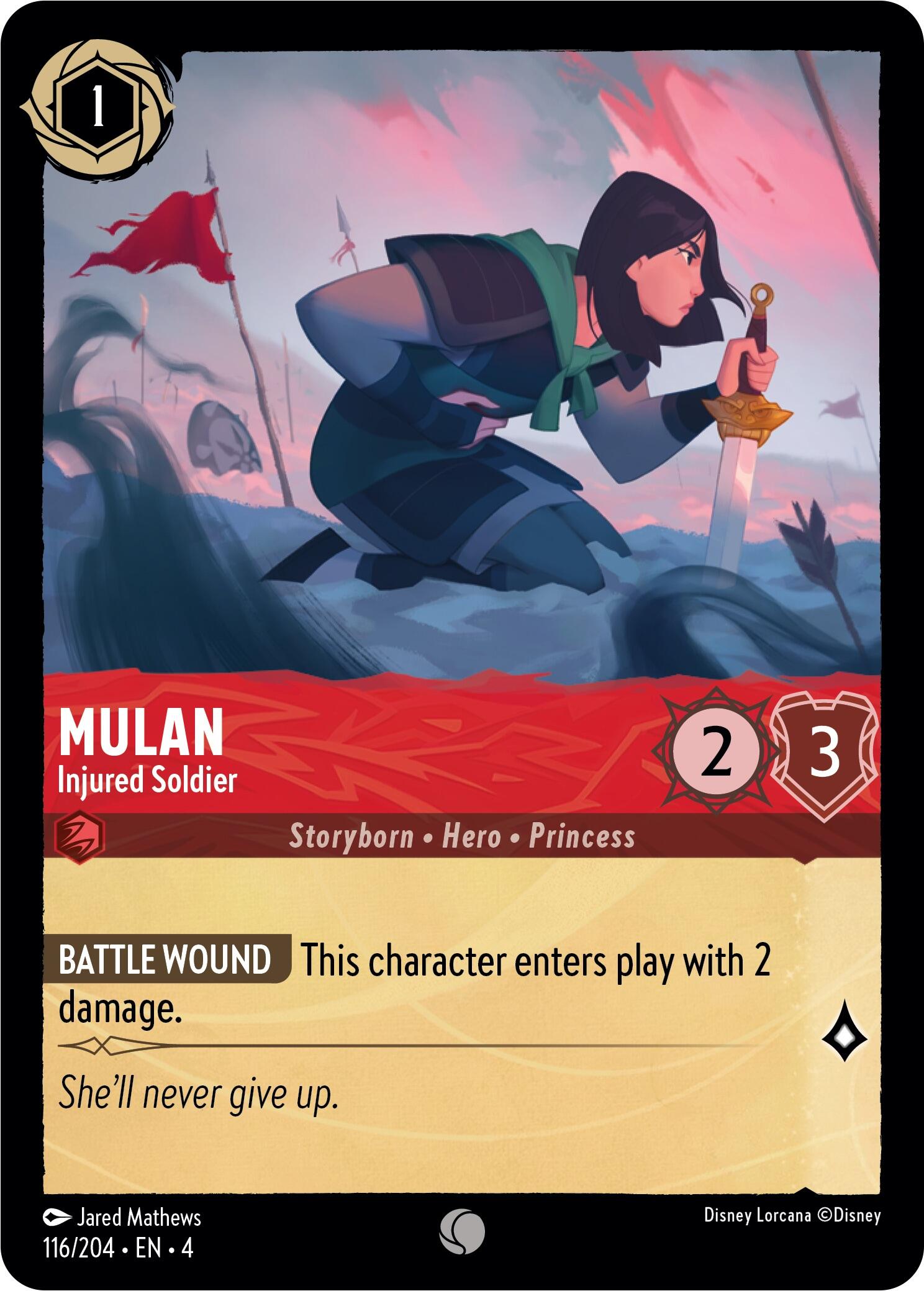 Mulan - Injured Soldier (116/204) [Ursula's Return] | Eastridge Sports Cards & Games