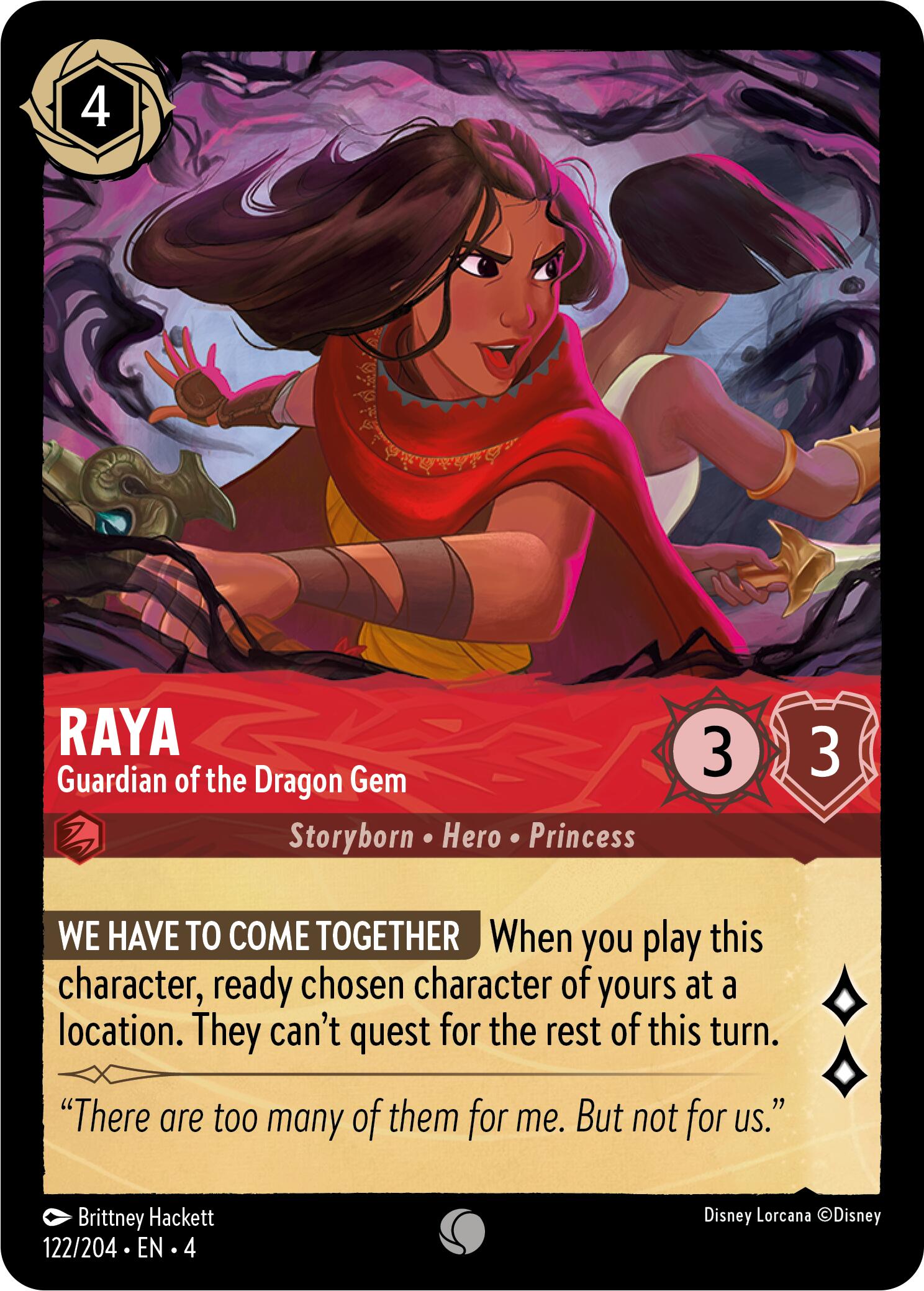 Raya - Guardian of the Dragon Gem (122/204) [Ursula's Return] | Eastridge Sports Cards & Games