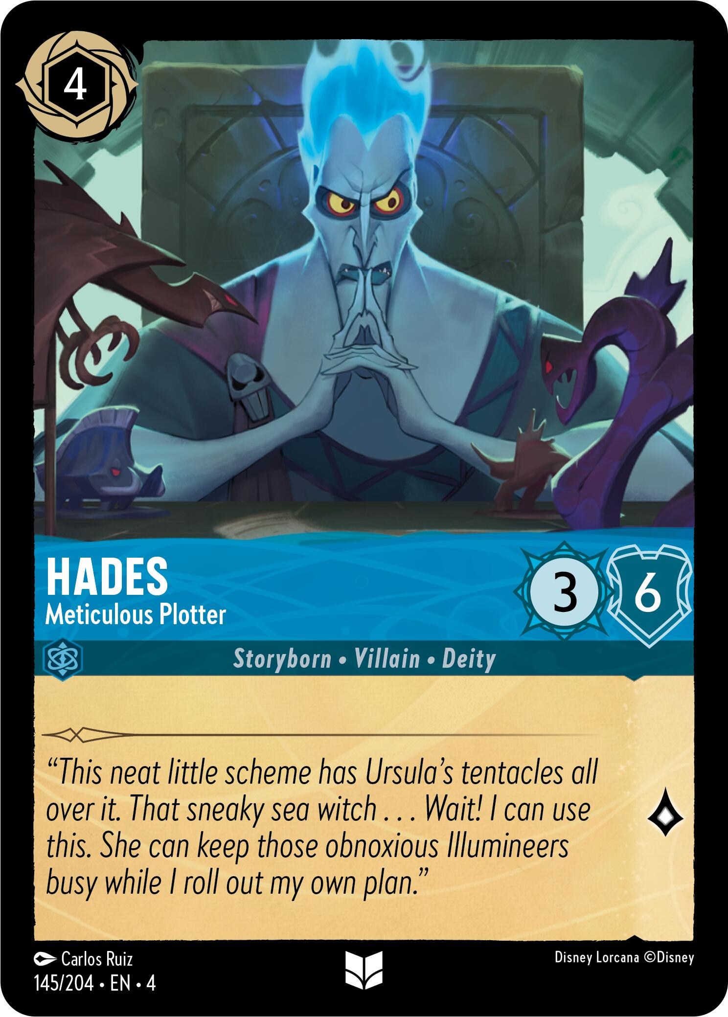 Hades - Meticulous Plotter (145/204) [Ursula's Return] | Eastridge Sports Cards & Games