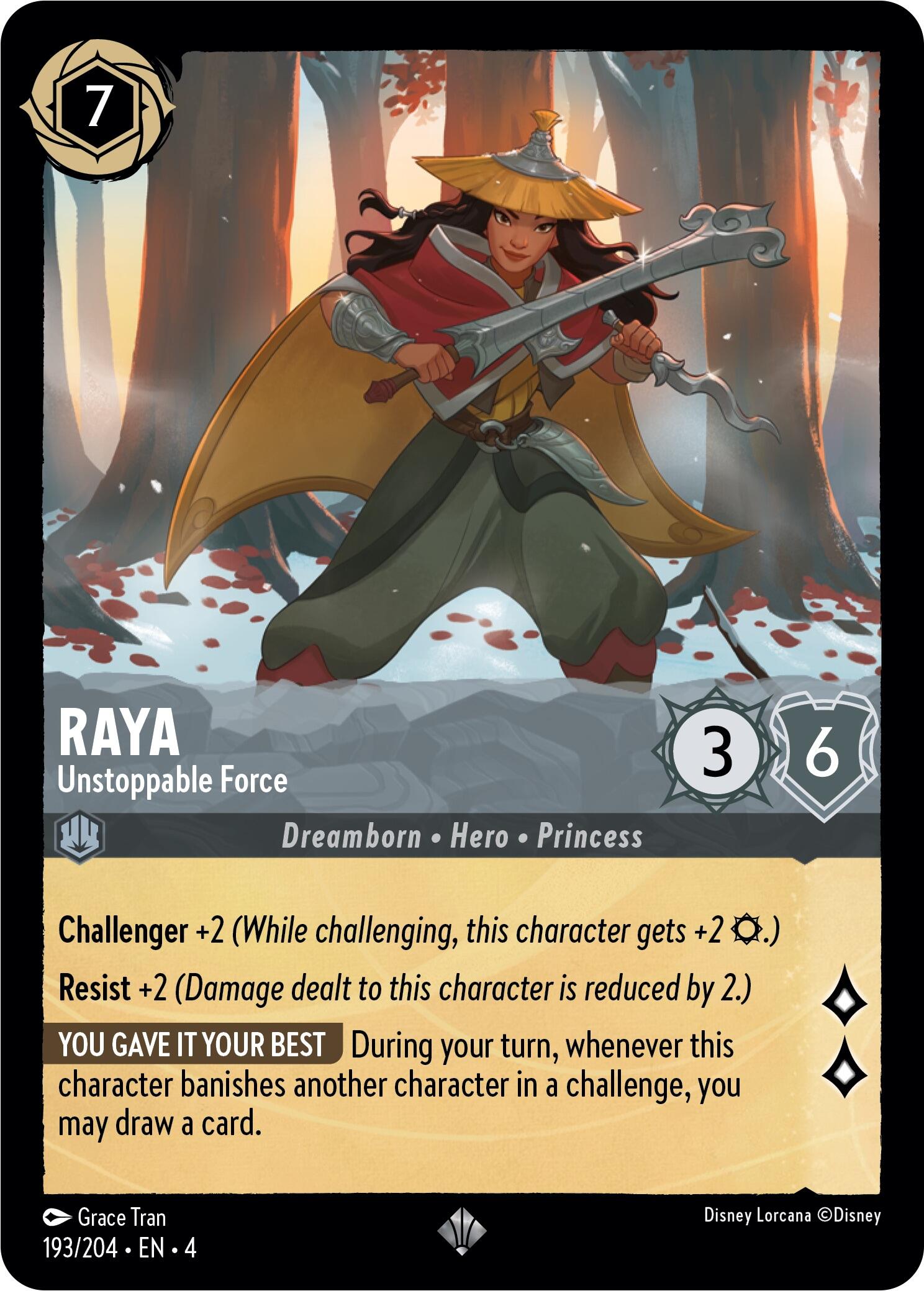Raya - Unstoppable Force (193/204) [Ursula's Return] | Eastridge Sports Cards & Games