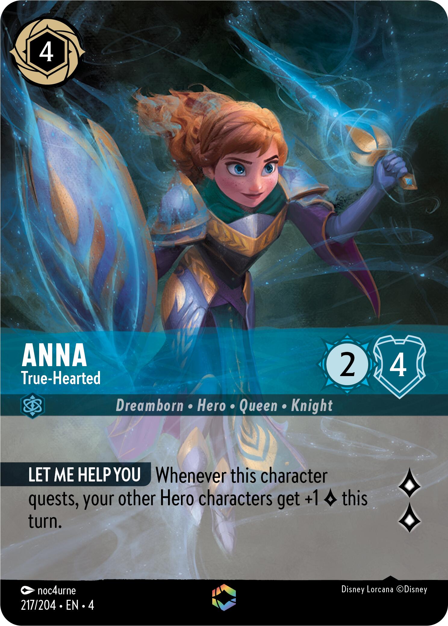 Anna - True-Hearted (Enchanted) (217/204) [Ursula's Return] | Eastridge Sports Cards & Games