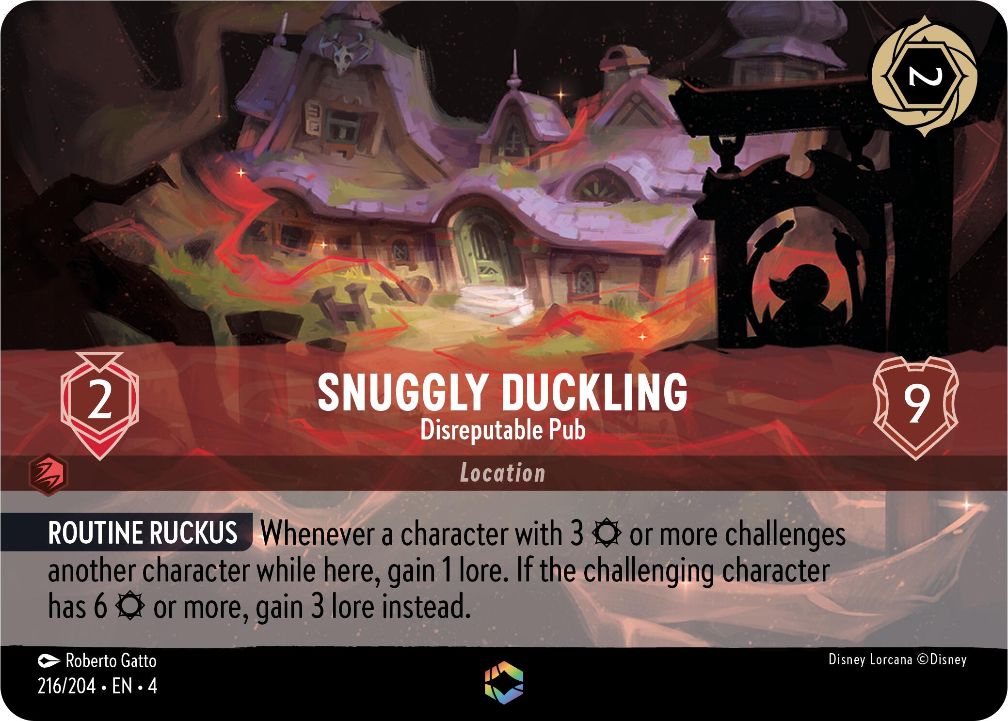Snuggly Duckling - Disreputable Pub (Enchanted) (216/204) [Ursula's Return] | Eastridge Sports Cards & Games