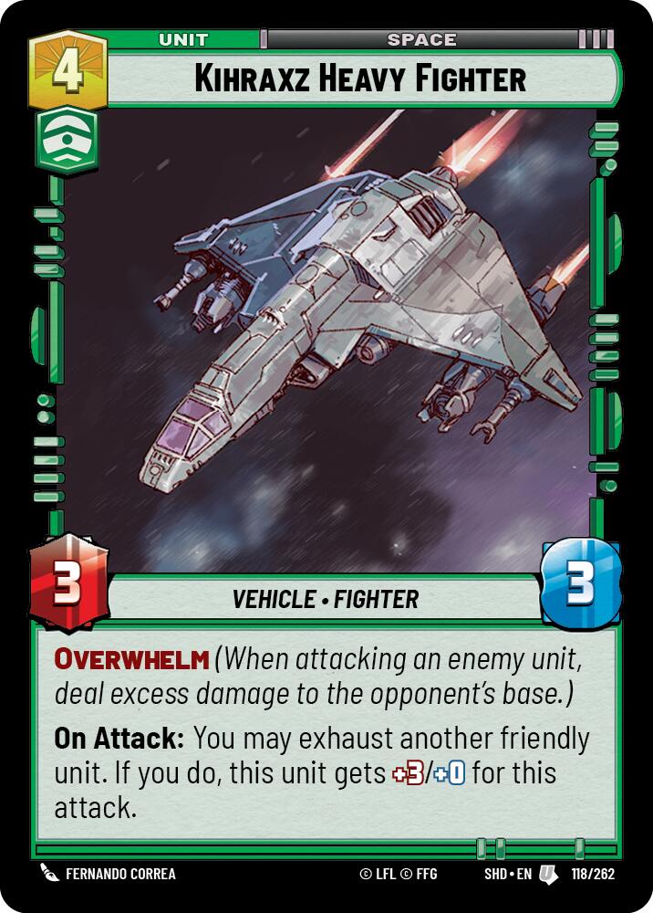 Kihraxz Heavy Fighter (118/262) (118/262) [Shadows of the Galaxy] | Eastridge Sports Cards & Games