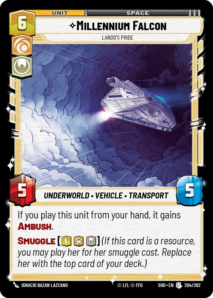 Millennium Falcon - Lando's Pride (204/262) (204/262) [Shadows of the Galaxy] | Eastridge Sports Cards & Games