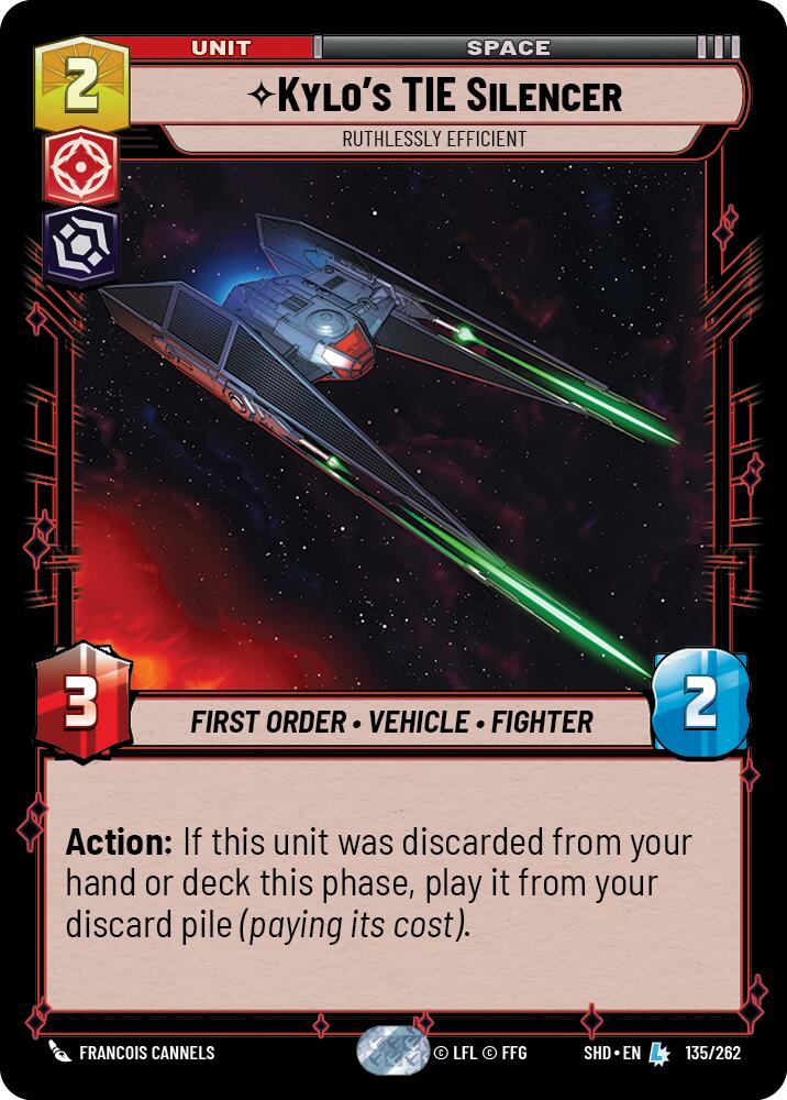 Kylo's TIE Silencer - Ruthlessly Efficient (135/262) (135/262) [Shadows of the Galaxy] | Eastridge Sports Cards & Games