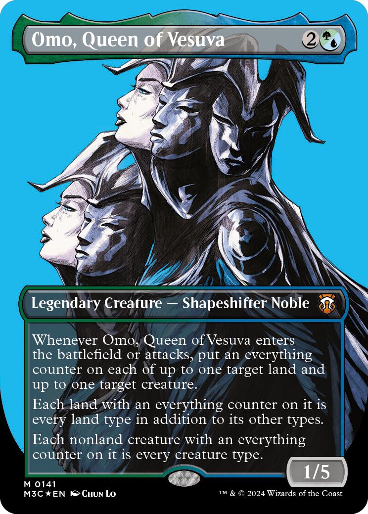 Omo, Queen of Vesuva (Borderless) (Ripple Foil) [Modern Horizons 3 Commander] | Eastridge Sports Cards & Games