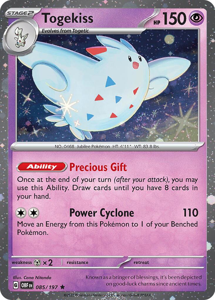 Togekiss (085/197) (Cosmos Holo) [Scarlet & Violet: Obsidian Flames] | Eastridge Sports Cards & Games