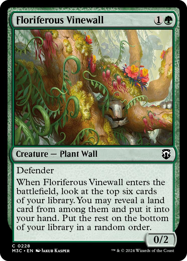 Floriferous Vinewall [Modern Horizons 3 Commander] | Eastridge Sports Cards & Games