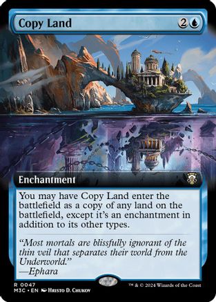 Copy Land (Extended Art) (Ripple Foil) [Modern Horizons 3 Commander] | Eastridge Sports Cards & Games