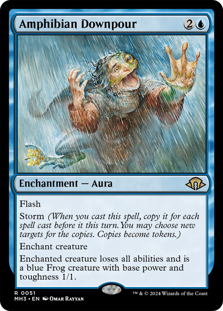 Amphibian Downpour [Modern Horizons 3 Prerelease Promos] | Eastridge Sports Cards & Games