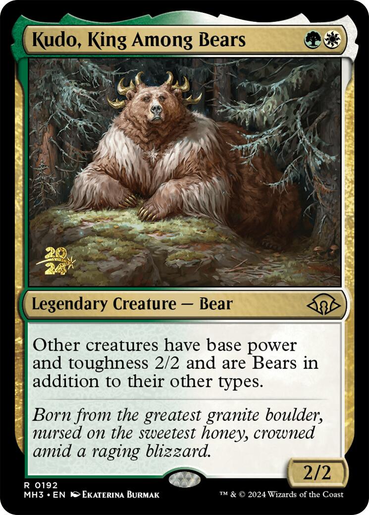 Kudo, King Among Bears [Modern Horizons 3 Prerelease Promos] | Eastridge Sports Cards & Games