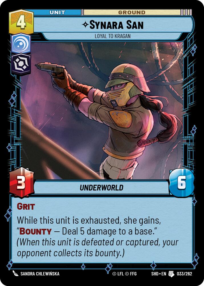 Synara San - Loyal to Kragan (033/262) (033/262) [Shadows of the Galaxy] | Eastridge Sports Cards & Games