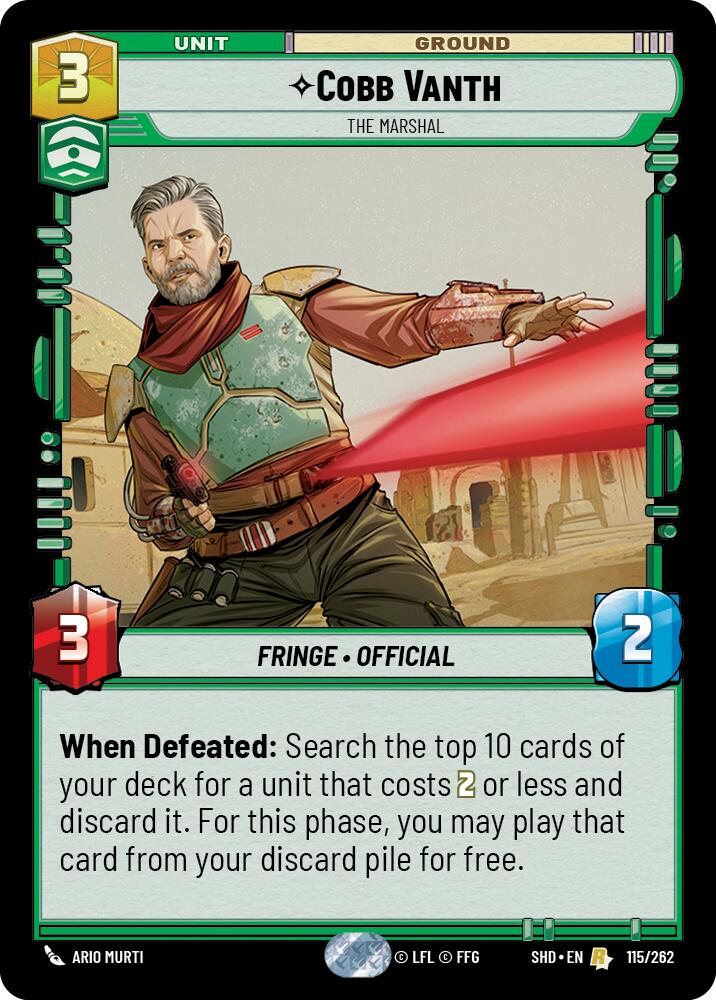 Cobb Vanth - The Marshal (115/262) (115/262) [Shadows of the Galaxy] | Eastridge Sports Cards & Games