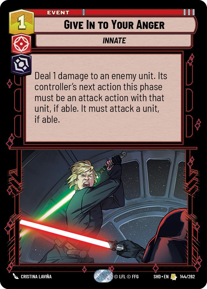 Give In to Your Anger (144/262) (144/262) [Shadows of the Galaxy] | Eastridge Sports Cards & Games
