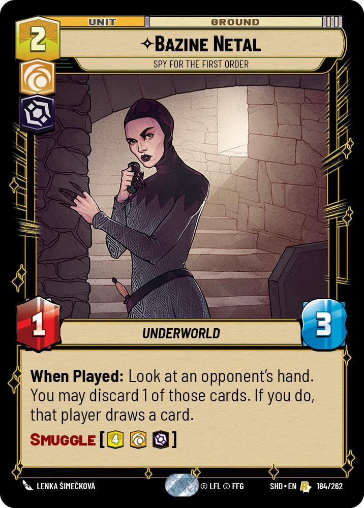 Bazine Netal - Spy for the First Order (184/262) (184/262) [Shadows of the Galaxy] | Eastridge Sports Cards & Games