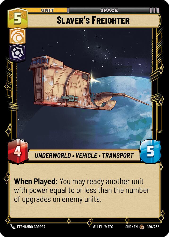 Slaver's Freighter (189/262) (189/262) [Shadows of the Galaxy] | Eastridge Sports Cards & Games