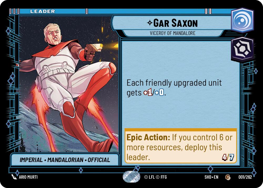 Gar Saxon - Viceroy of Mandalore (001/262) (001/262) [Shadows of the Galaxy] | Eastridge Sports Cards & Games