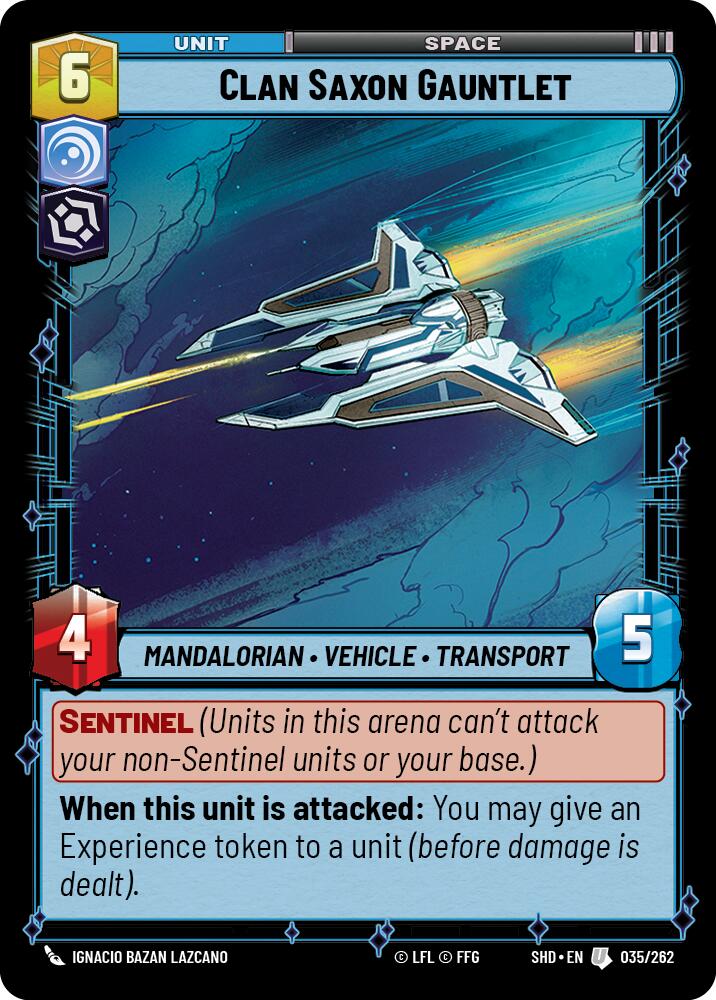 Clan Saxon Gauntlet (035/262) (035/262) [Shadows of the Galaxy] | Eastridge Sports Cards & Games