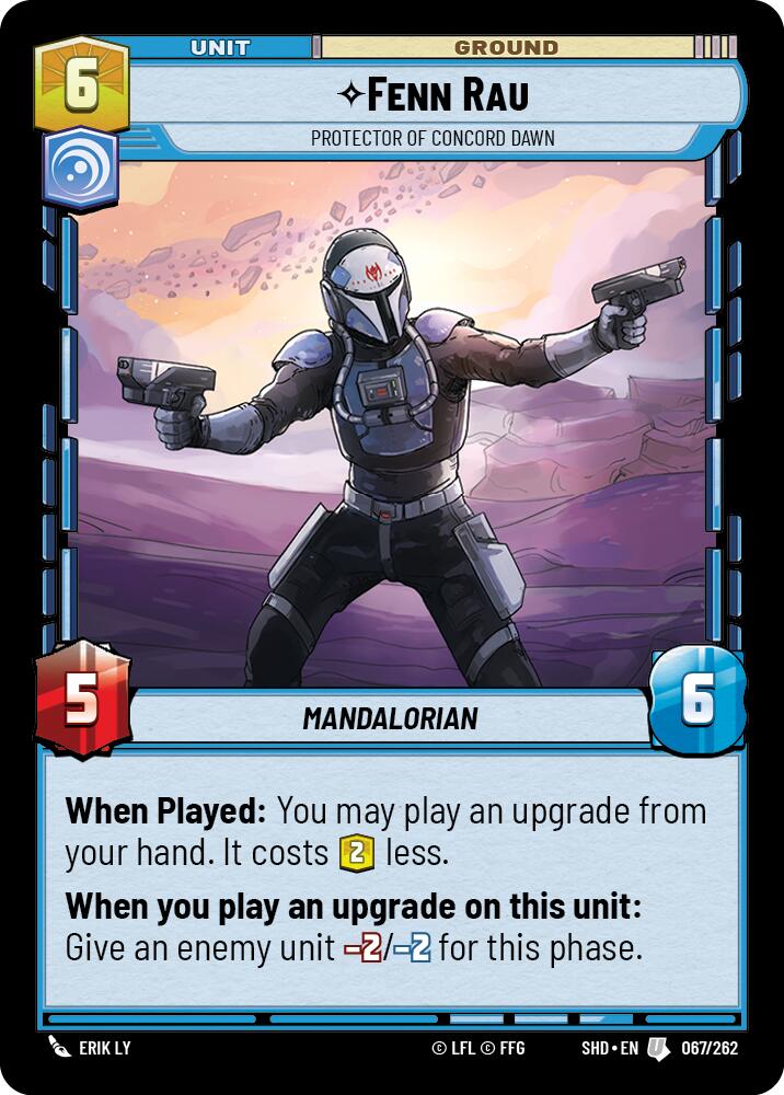 Fenn Rau - Protector of Concord Dawn (067/262) (067/262) [Shadows of the Galaxy] | Eastridge Sports Cards & Games