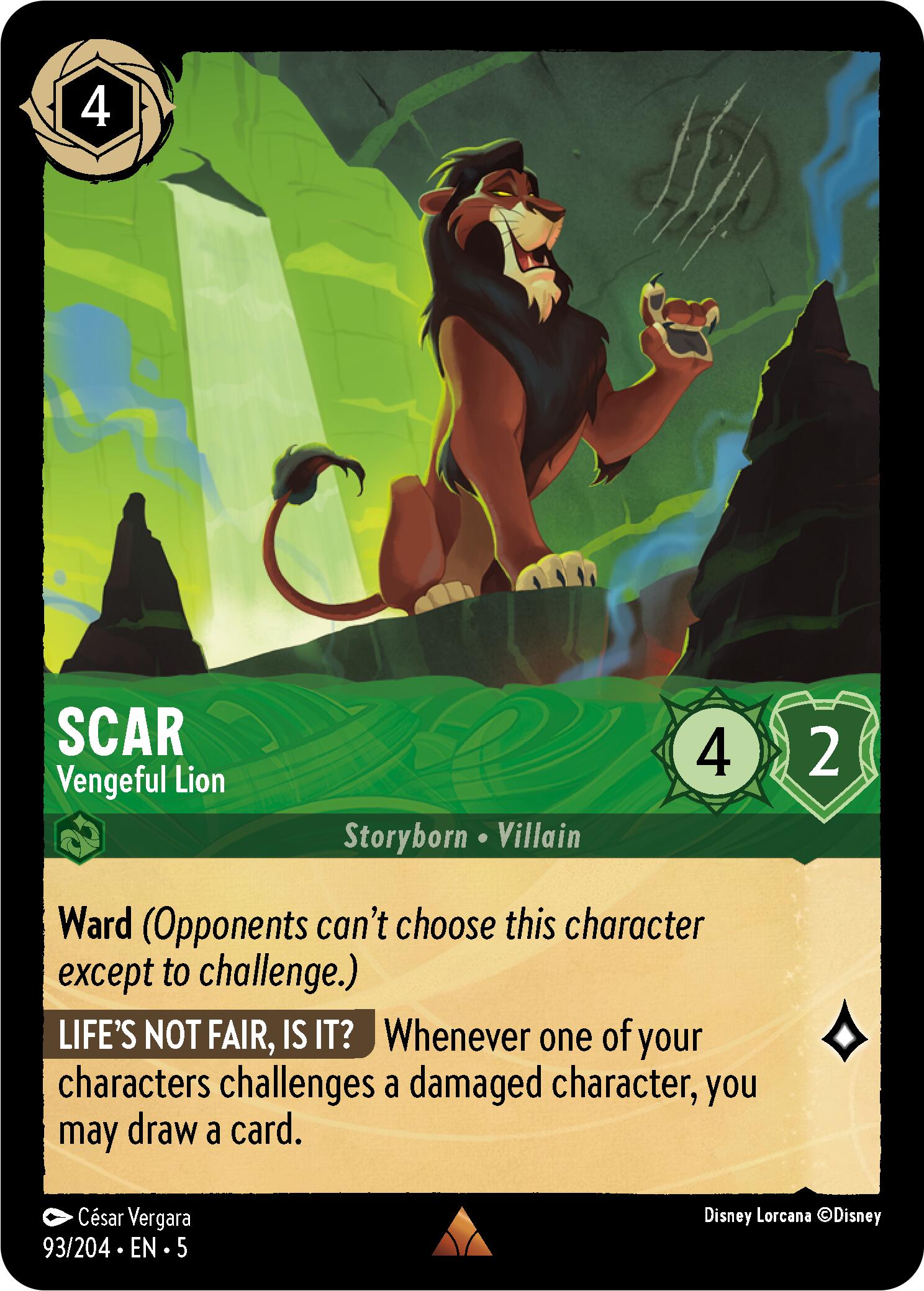 Scar - Vengeful Lion (93/204) [Shimmering Skies] | Eastridge Sports Cards & Games