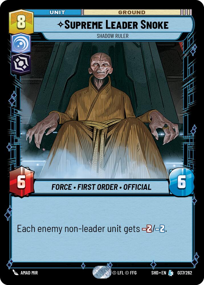 Supreme Leader Snoke - Shadow Ruler (037/262) (037/262) [Shadows of the Galaxy] | Eastridge Sports Cards & Games