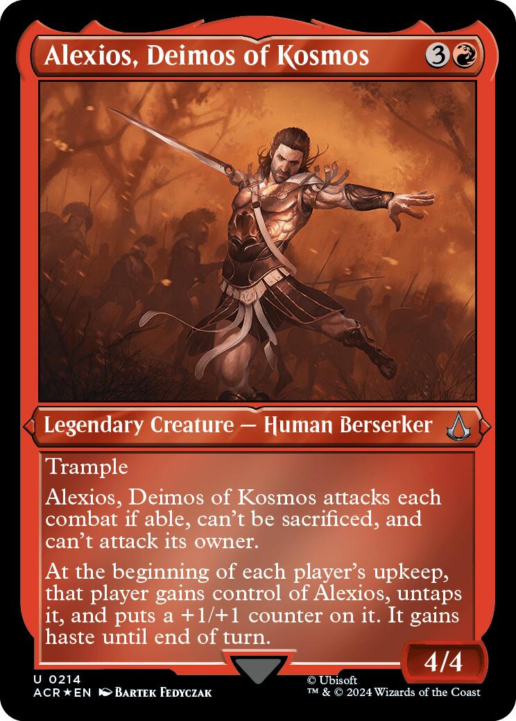 Alexios, Deimos of Kosmos (Foil Etched) [Assassin's Creed] | Eastridge Sports Cards & Games