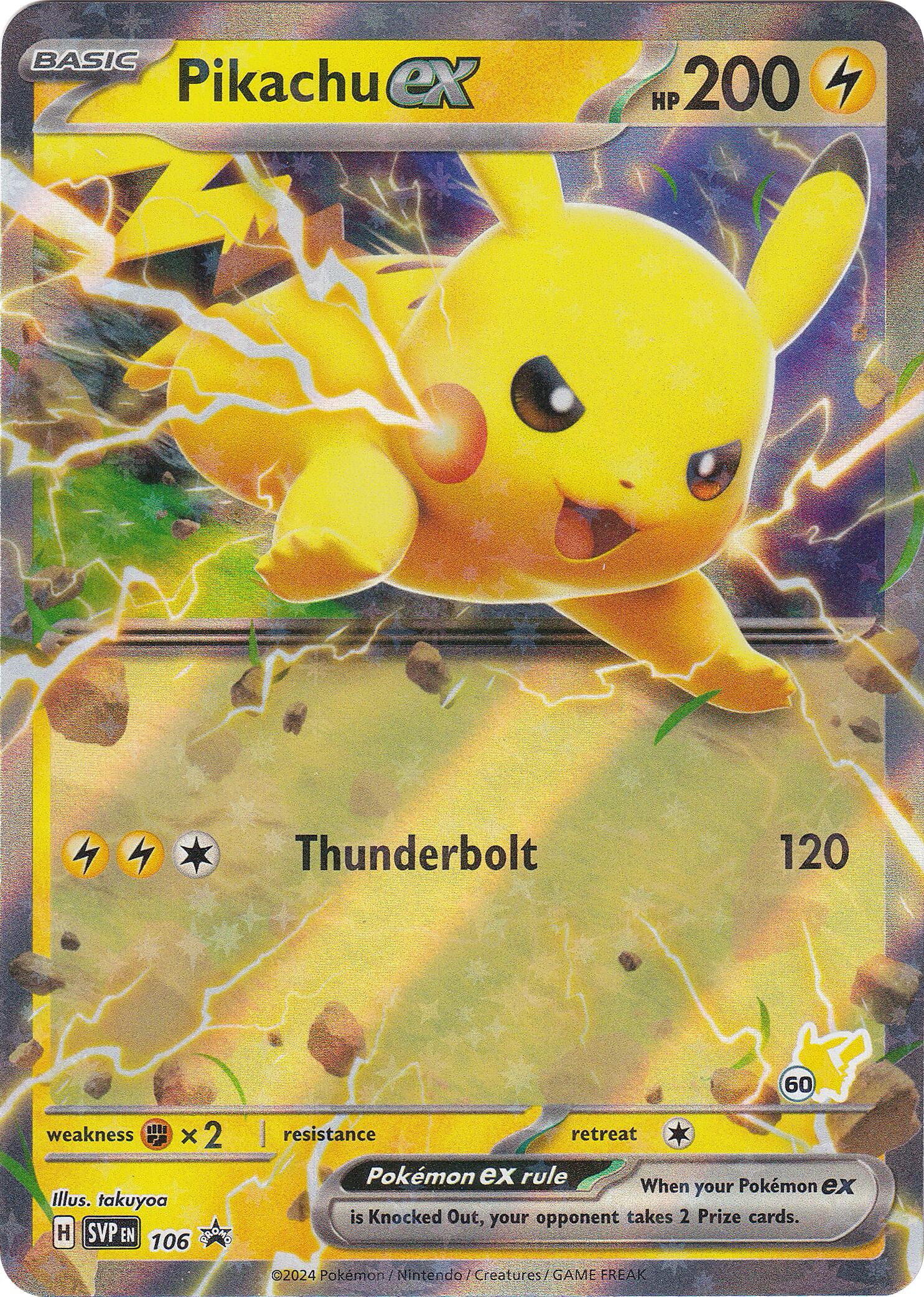 Pikachu ex (106) (Pikachu 60) [Battle Academy 2024] | Eastridge Sports Cards & Games