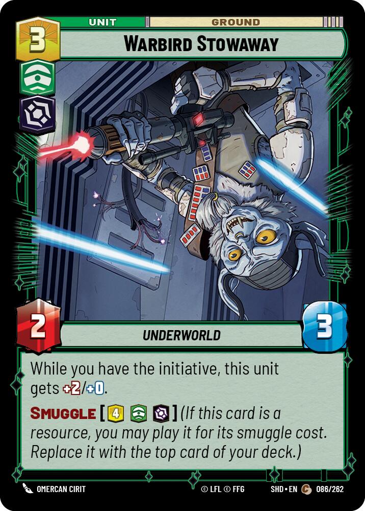 Warbird Stowaway (086/262) (086/262) [Shadows of the Galaxy] | Eastridge Sports Cards & Games