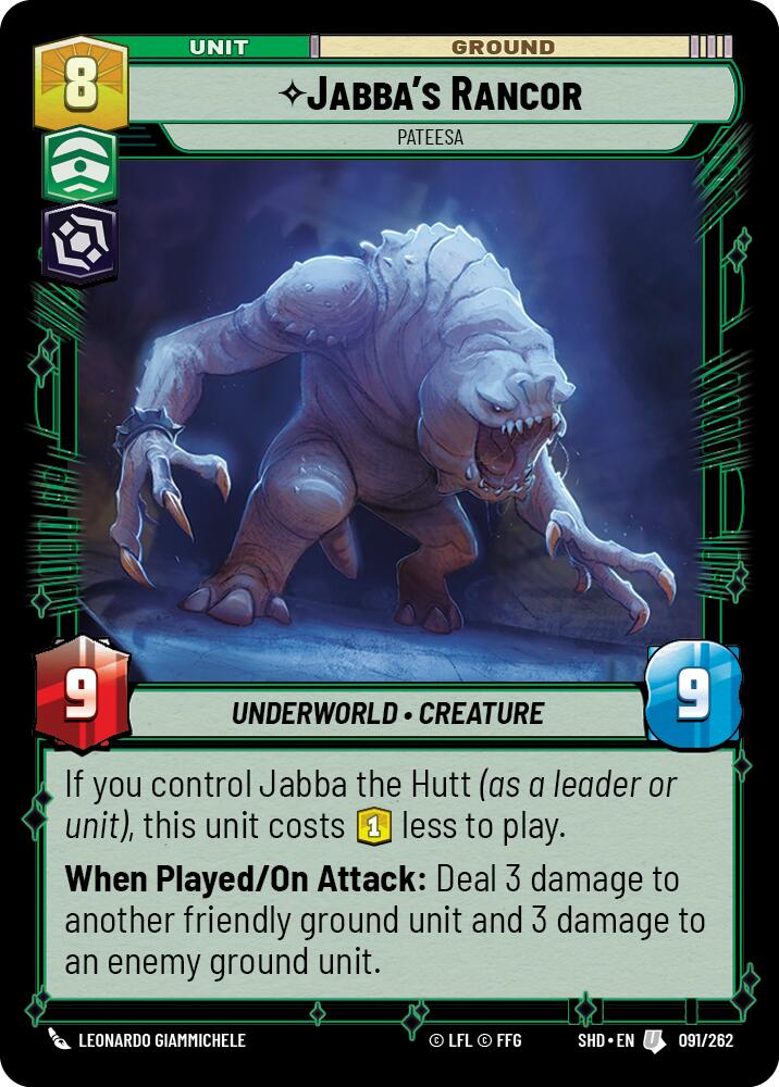 Jabba's Rancor - Pateesa (091/262) (091/262) [Shadows of the Galaxy] | Eastridge Sports Cards & Games