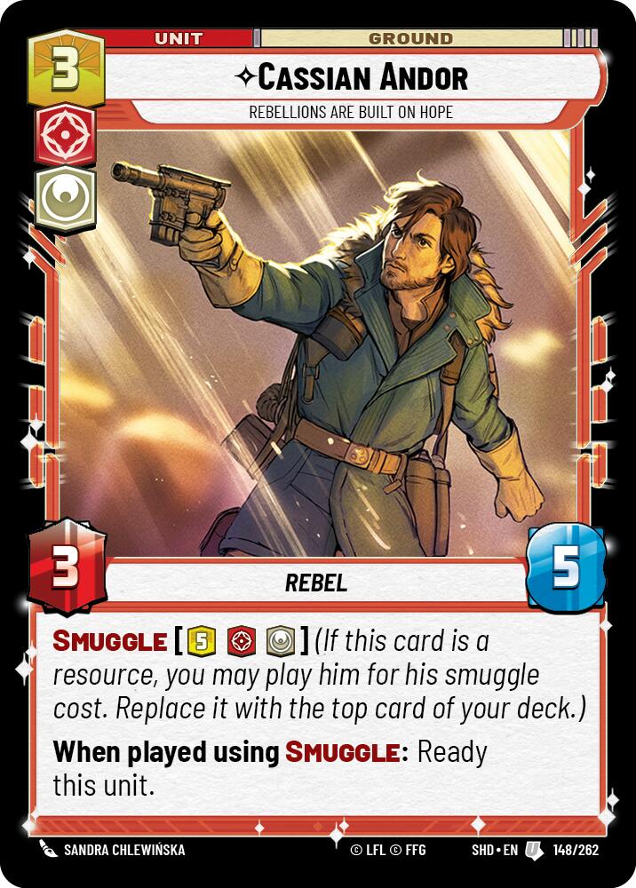 Cassian Andor - Rebellions Are Built On Hope (148/262) (148/262) [Shadows of the Galaxy] | Eastridge Sports Cards & Games