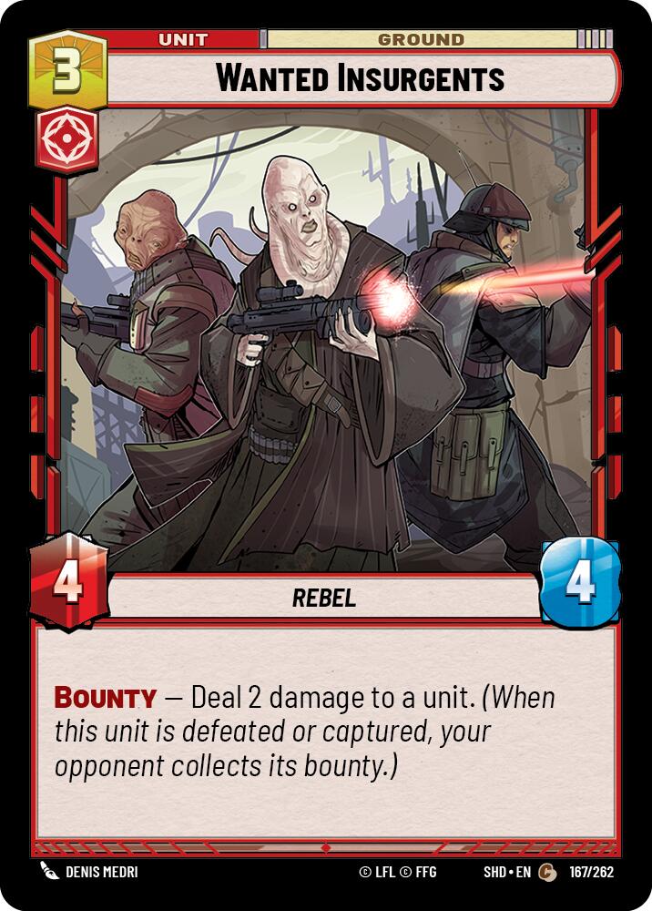 Wanted Insurgents (167/262) (167/262) [Shadows of the Galaxy] | Eastridge Sports Cards & Games
