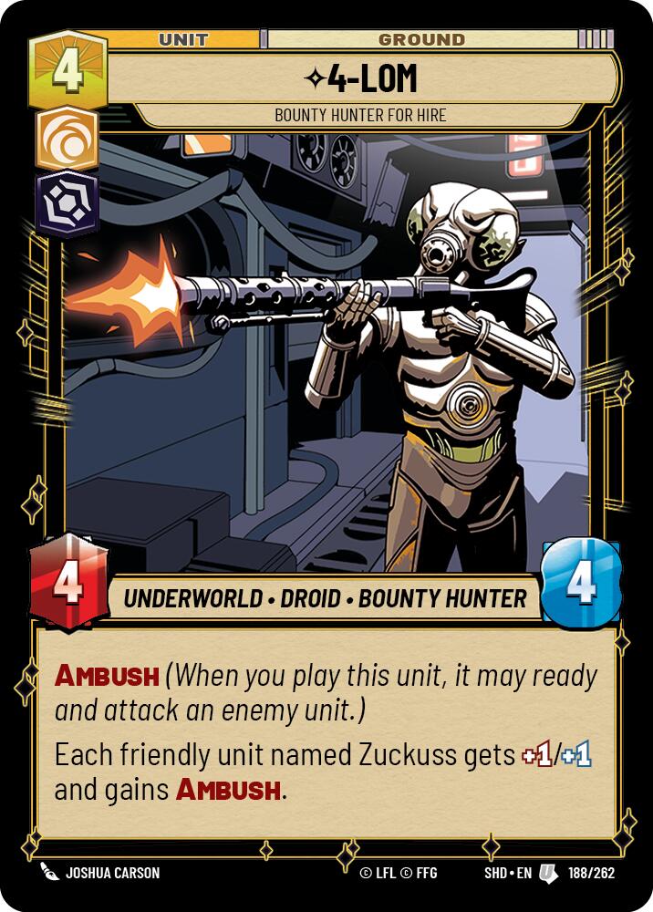 4-LOM - Bounty Hunter for Hire (188/262) (188/262) [Shadows of the Galaxy] | Eastridge Sports Cards & Games