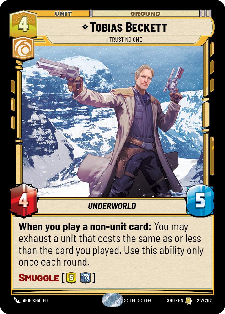 Tobias Beckett - I Trust No One (217/262) (217/262) [Shadows of the Galaxy] | Eastridge Sports Cards & Games