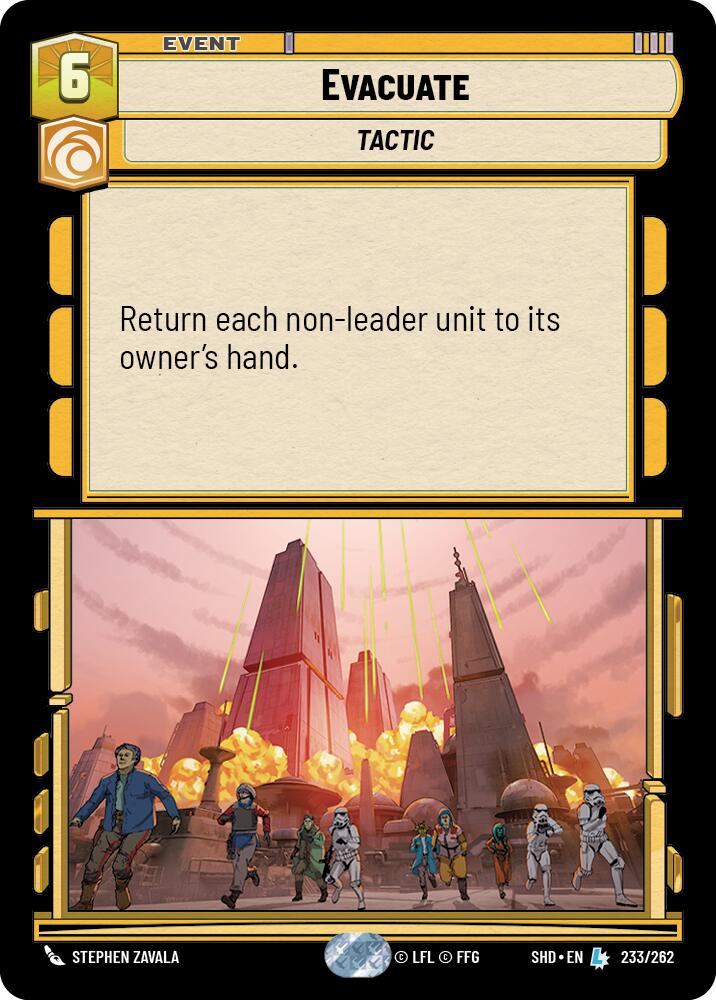 Evacuate (233/262) (233/262) [Shadows of the Galaxy] | Eastridge Sports Cards & Games