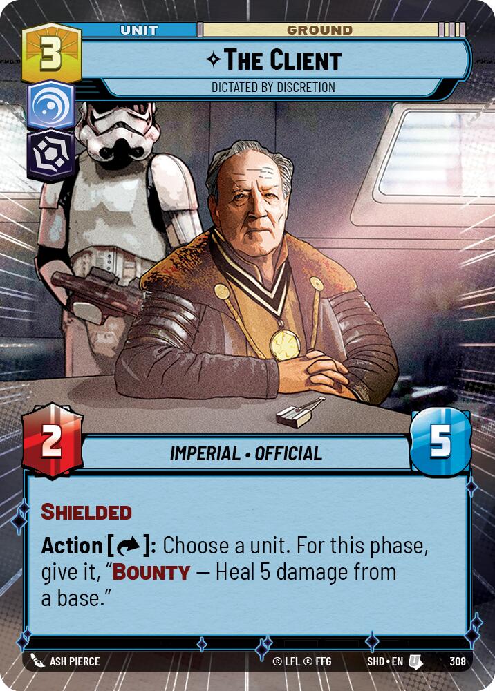 The Client - Dictated by Discretion (308) (Hyperspace) (308) [Shadows of the Galaxy] | Eastridge Sports Cards & Games