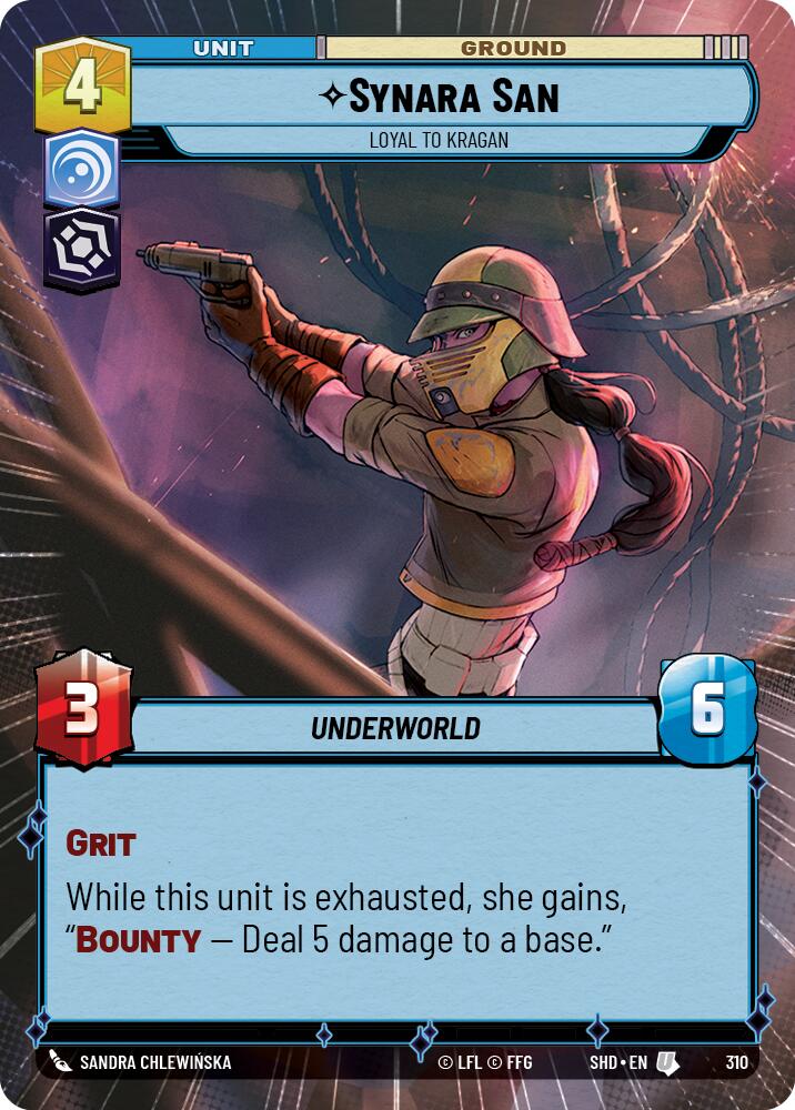 Synara San - Loyal to Kragan (310) (Hyperspace) (310) [Shadows of the Galaxy] | Eastridge Sports Cards & Games