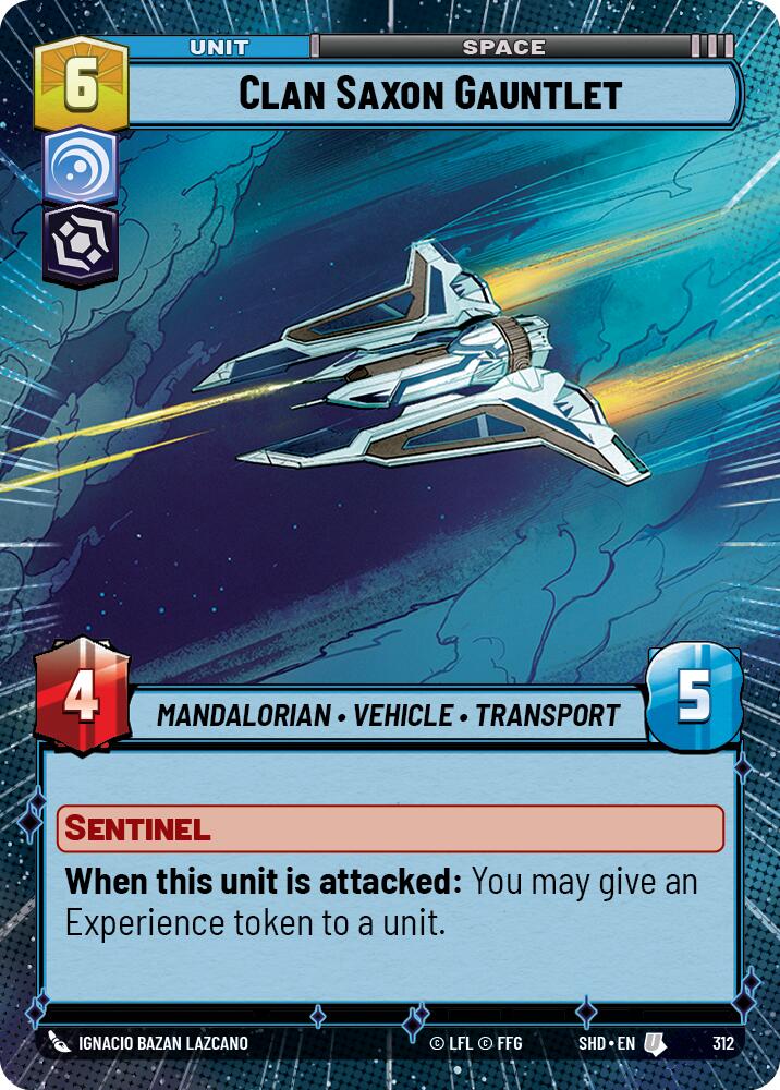 Clan Saxon Gauntlet (312) (Hyperspace) (312) [Shadows of the Galaxy] | Eastridge Sports Cards & Games