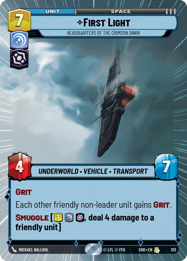 First Light - Headquarters of the Crimson Dawn (313) (Hyperspace) (313) [Shadows of the Galaxy] | Eastridge Sports Cards & Games