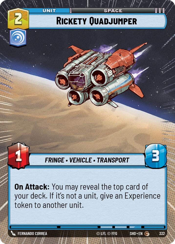 Rickety Quadjumper (332) (Hyperspace) (332) [Shadows of the Galaxy] | Eastridge Sports Cards & Games